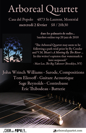 Arboreal Quartet Casa del Popolo 2 fevrier 2011